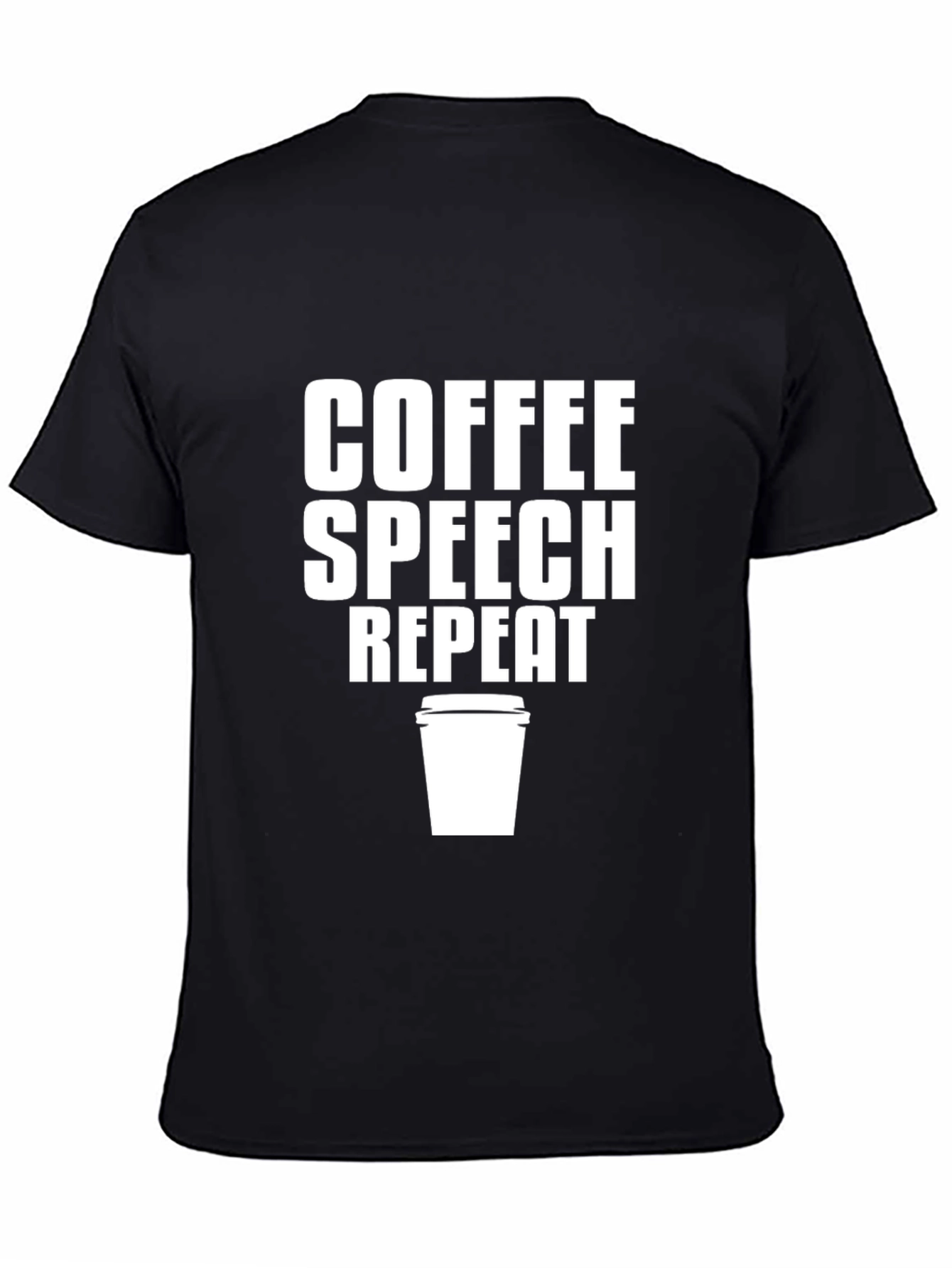 Coffee Speech Repeat Graphic Tee