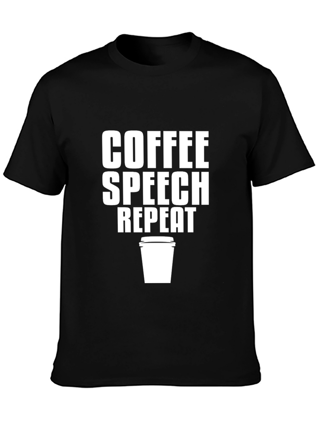 Coffee Speech Repeat Graphic Tee