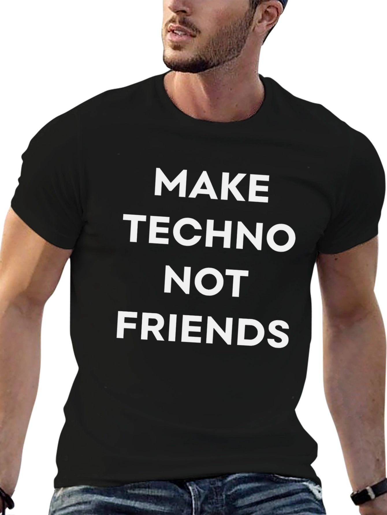 Make Techno Not Friends Graphic Tee