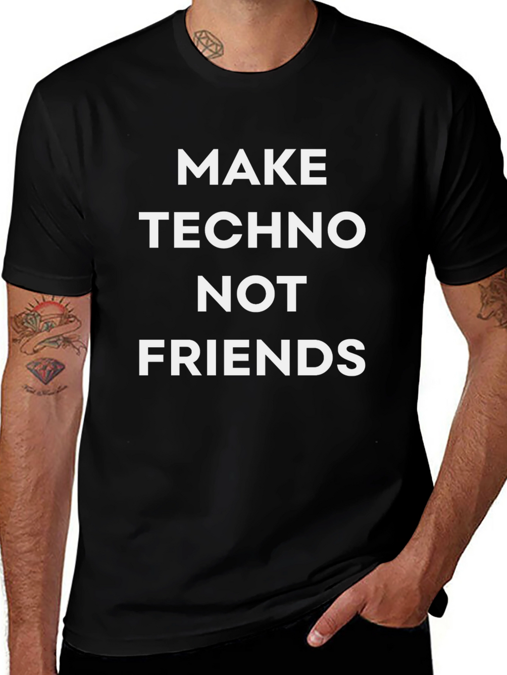 Make Techno Not Friends Graphic Tee