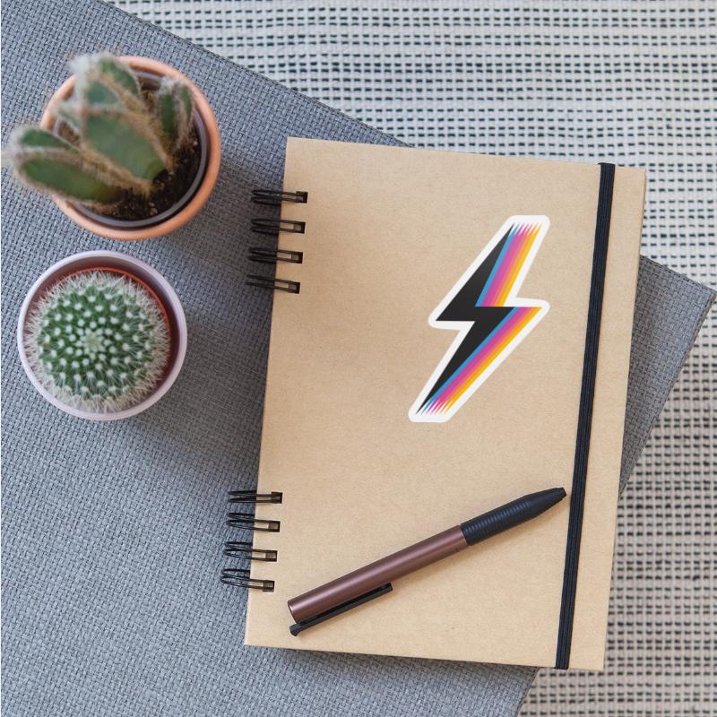 Lightning Bolt With Colorful