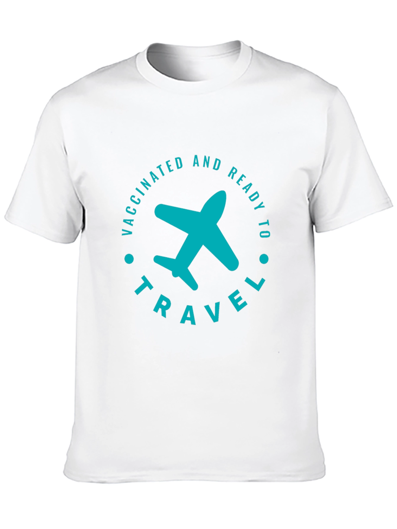 Vaccinated & Ready to Travel T-Shirt - Airplane Graphic