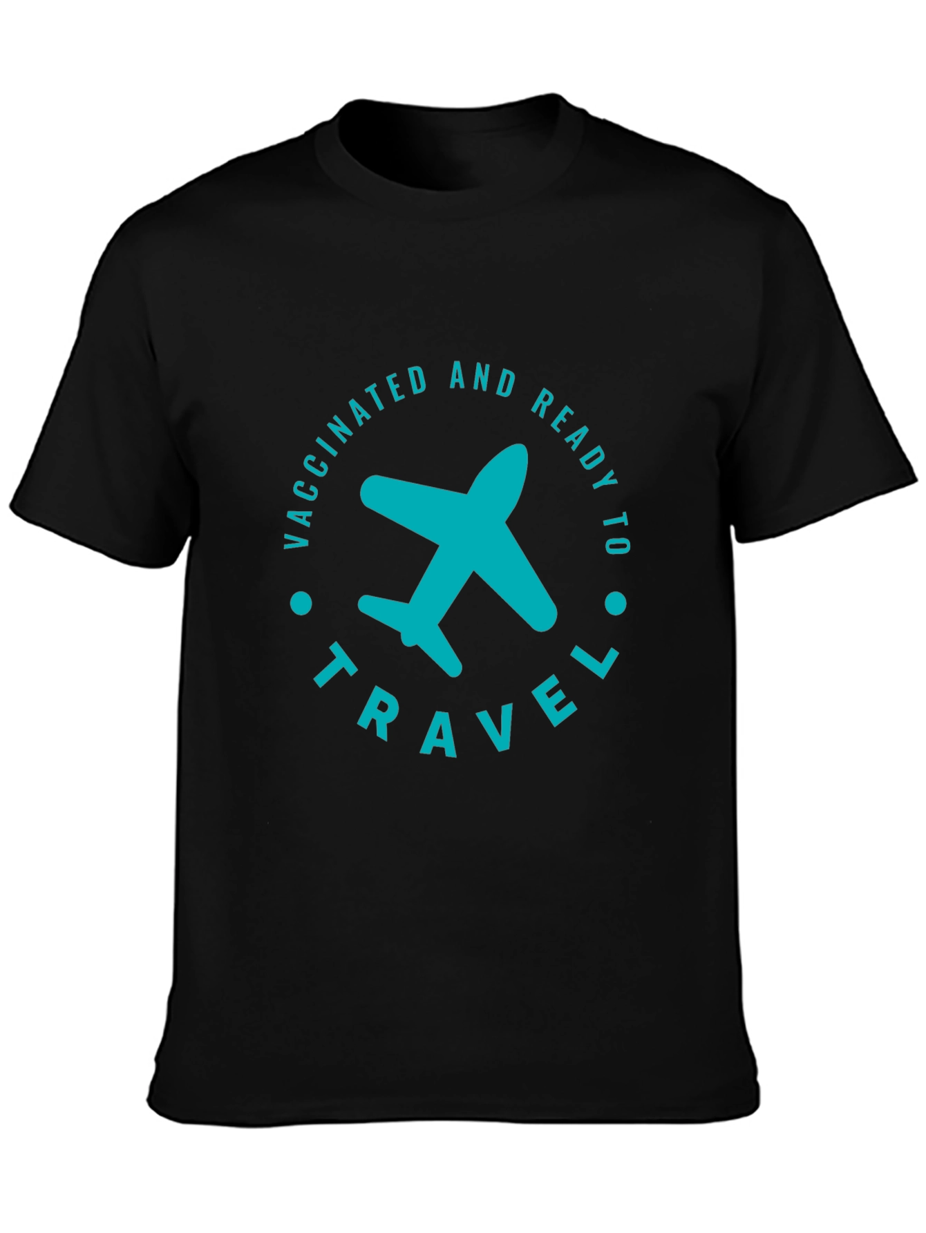 Vaccinated & Ready to Travel T-Shirt - Airplane Graphic