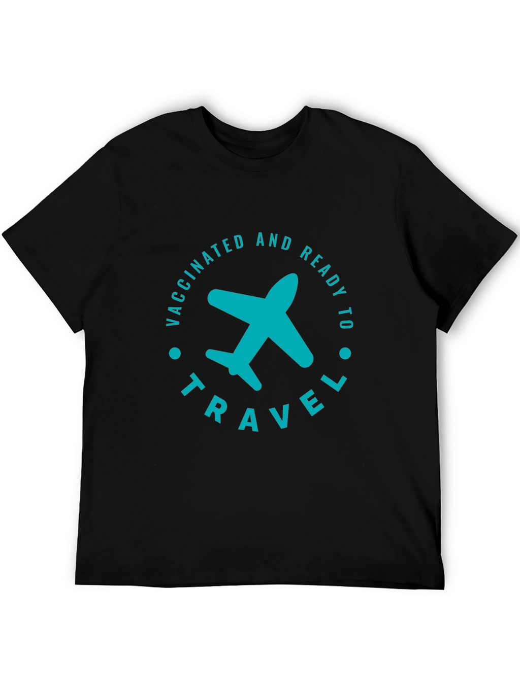 Vaccinated & Ready to Travel T-Shirt - Airplane Graphic