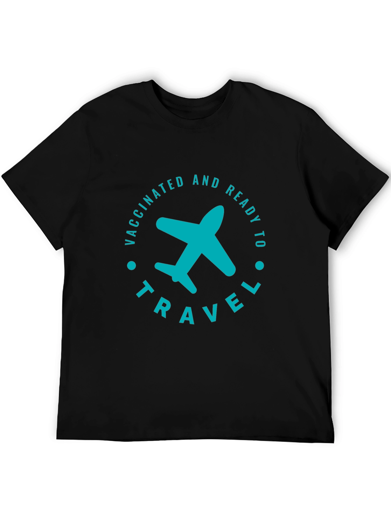 Vaccinated & Ready to Travel T-Shirt - Airplane Graphic
