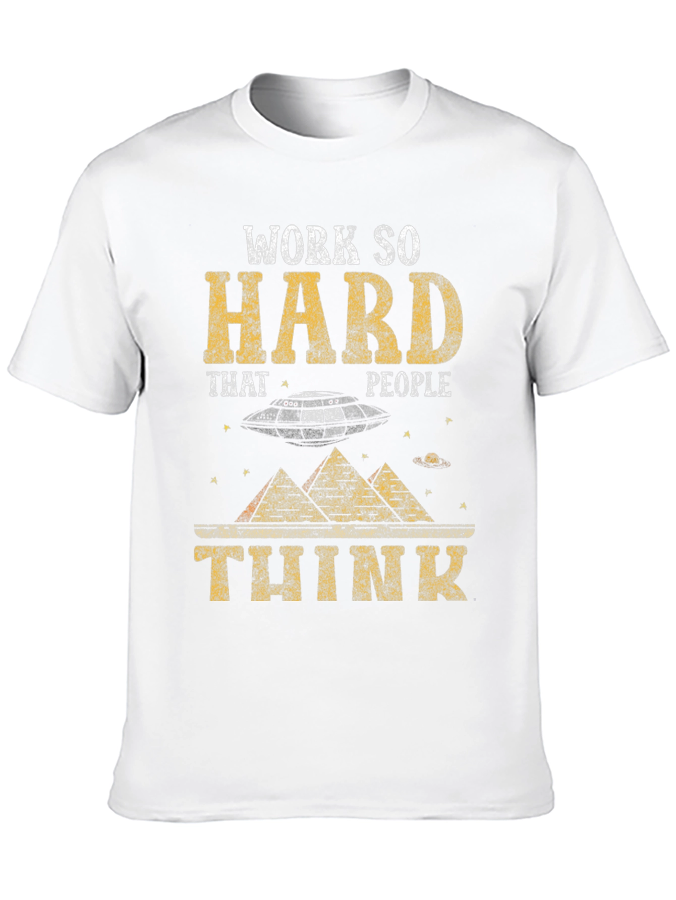 Work So Hard Alien Graphic T-Shirt