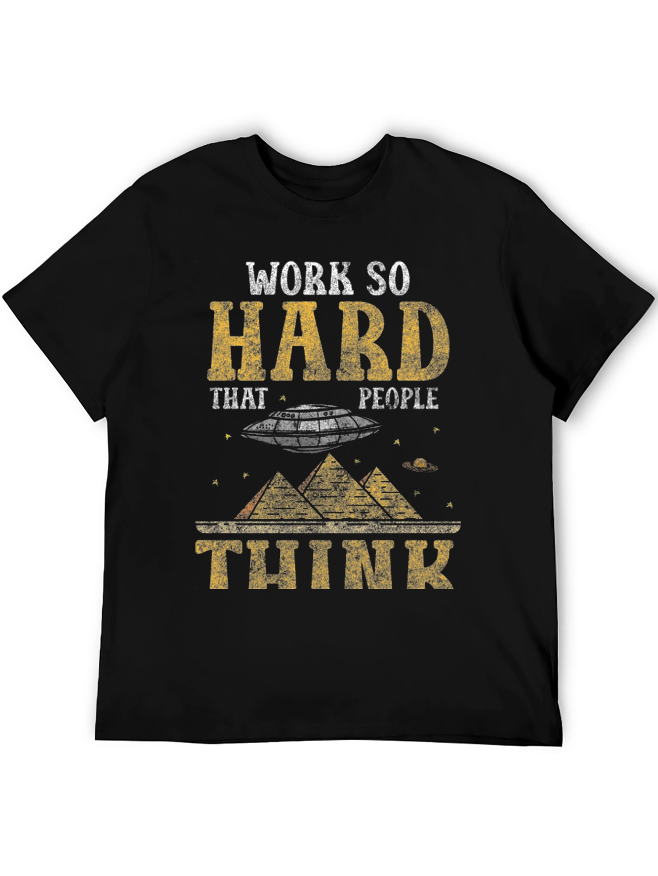 Work So Hard Alien Graphic T-Shirt
