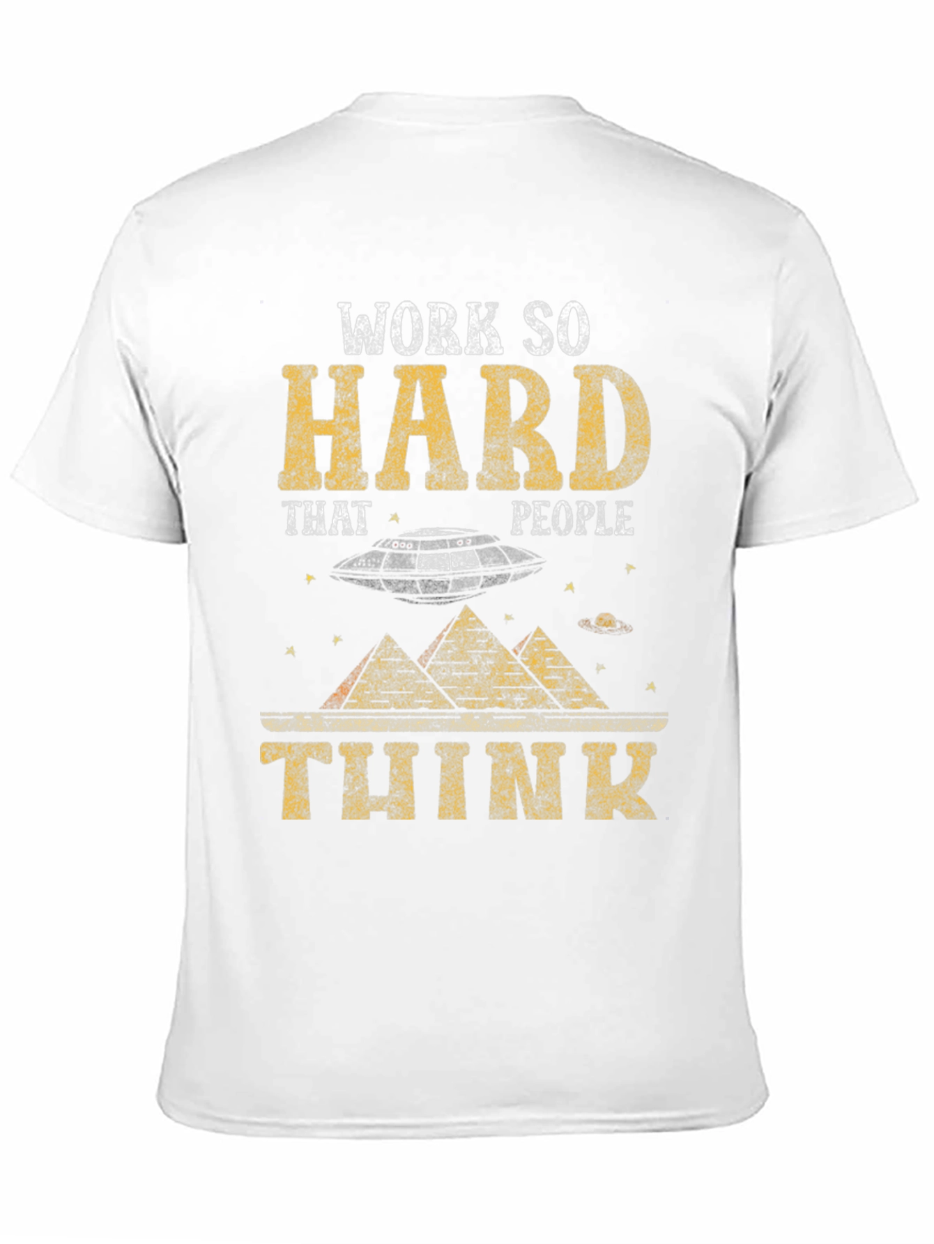 Work So Hard Alien Graphic T-Shirt
