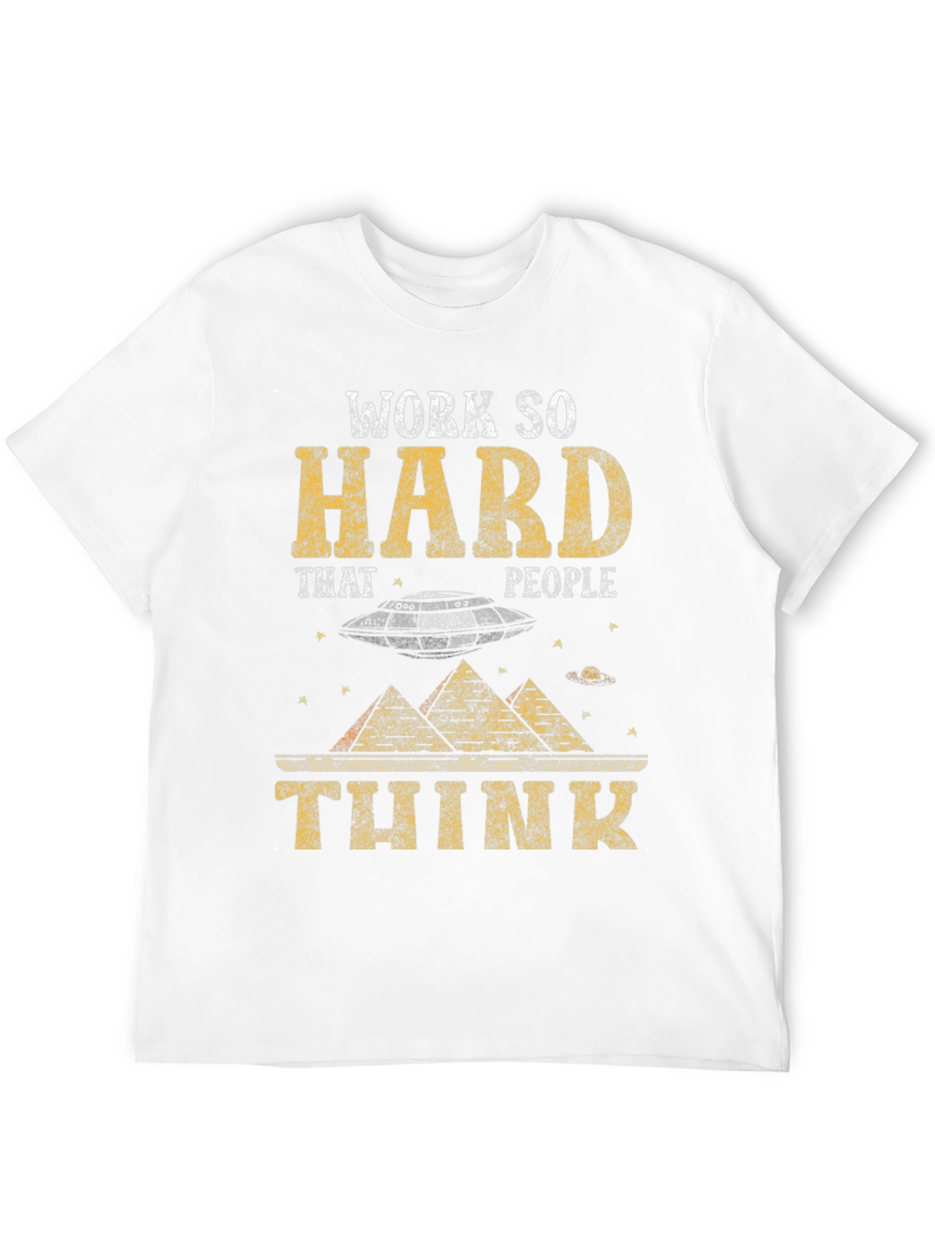 Work So Hard Alien Graphic T-Shirt