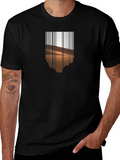 Barcode Desert Graphic Tee - Modern Casual