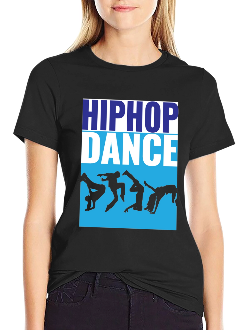 Hip Hop Dance Crew Black Graphic Tee Shirt