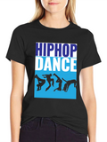Hip Hop Dance Crew Black Graphic Tee Shirt
