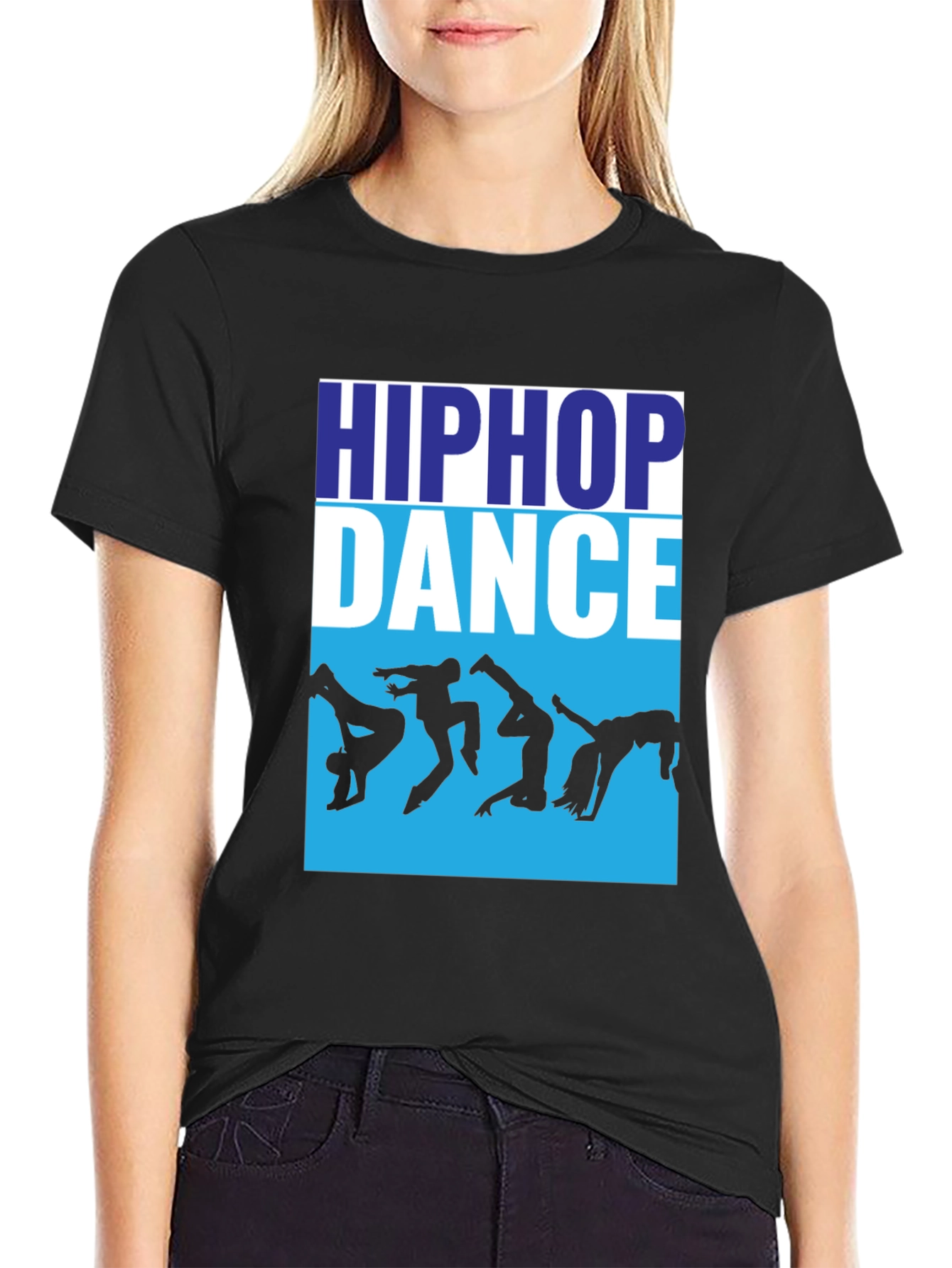 Hip Hop Dance Crew Black Graphic Tee Shirt