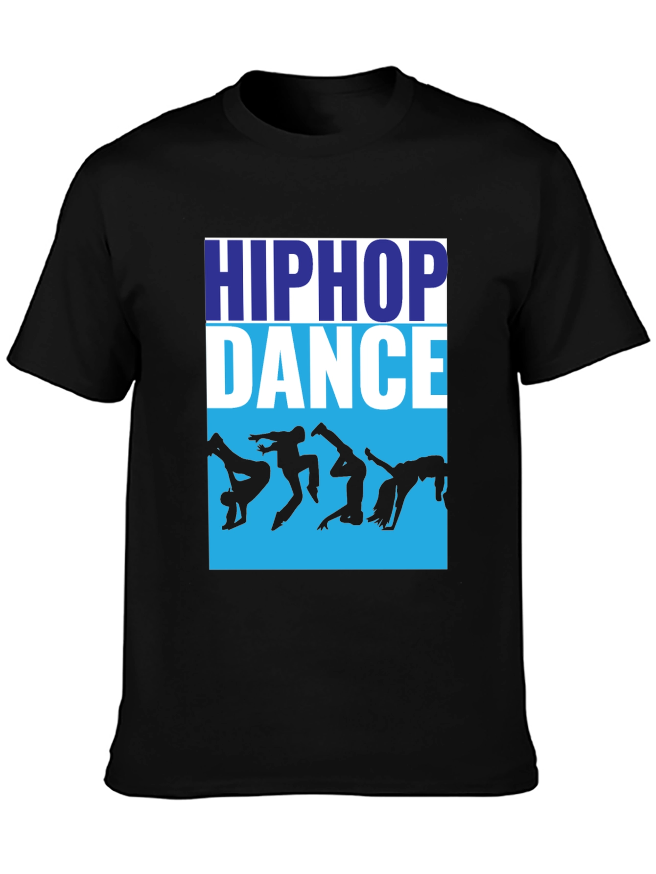 Hip Hop Dance Crew Black Graphic Tee Shirt