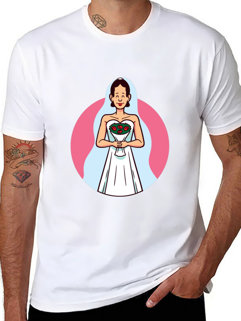 Cartoon Bride T-Shirt - Quirky Graphic Tee