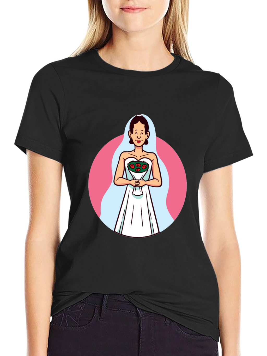 Cartoon Bride T-Shirt - Quirky Graphic Tee
