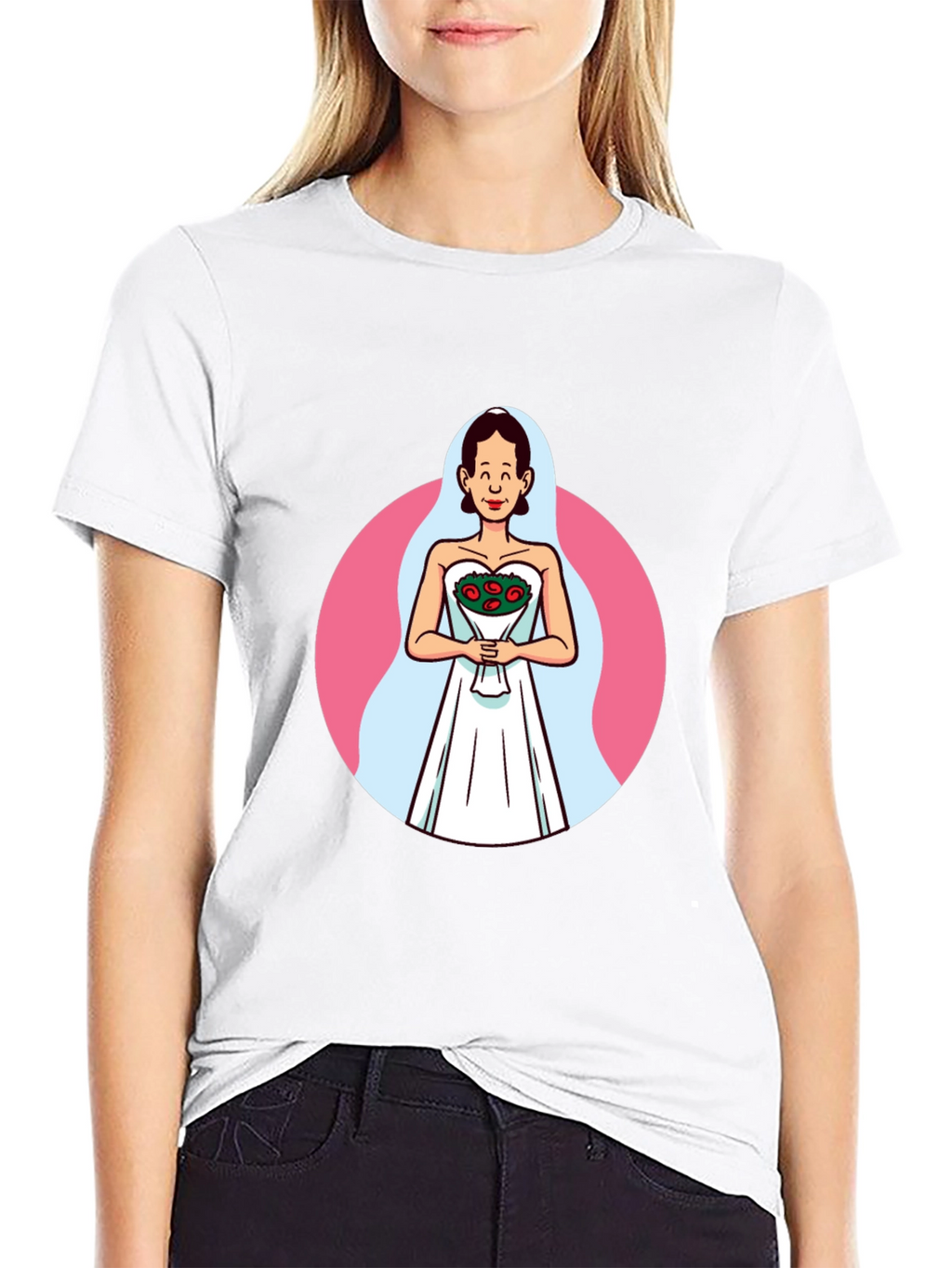 Cartoon Bride T-Shirt - Quirky Graphic Tee