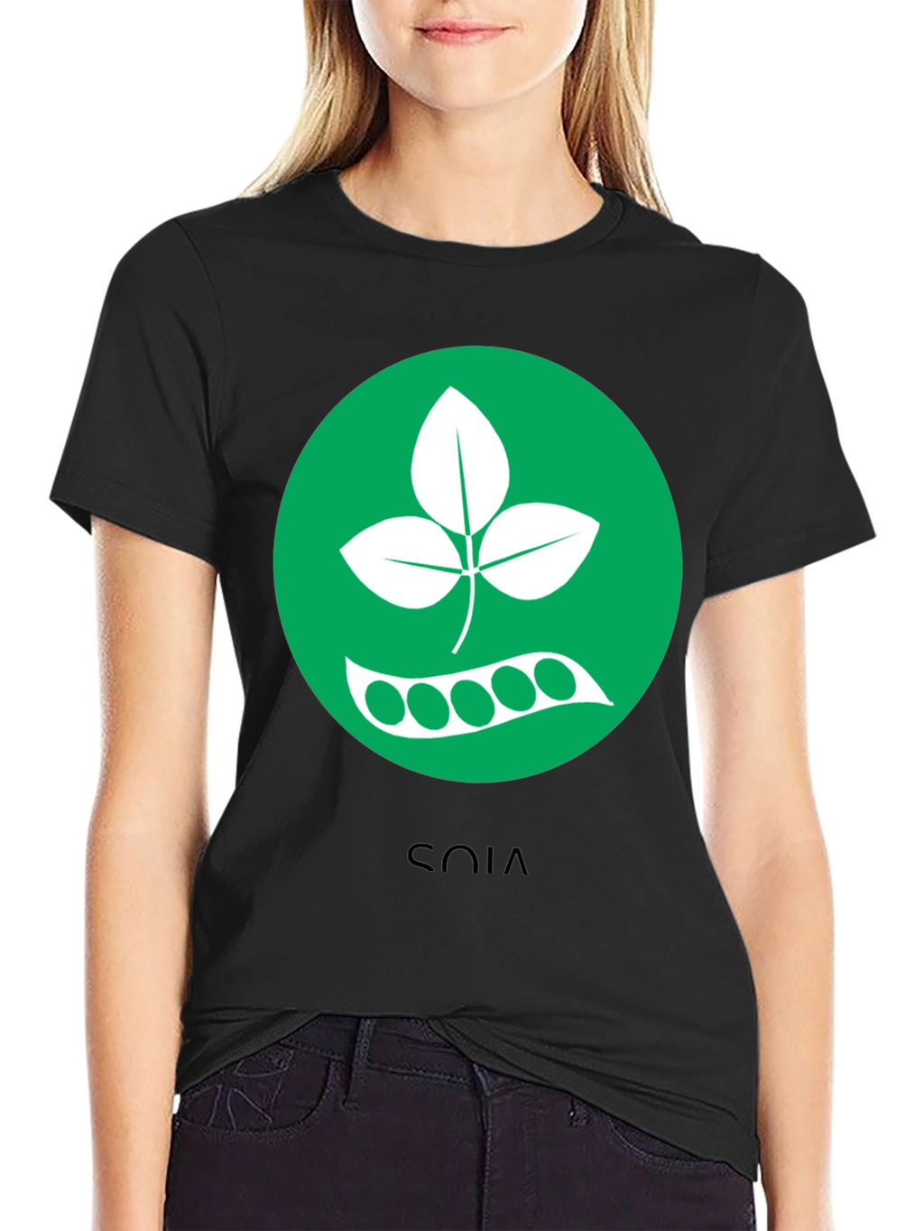 Soya T-Shirt: Green Circle Design
