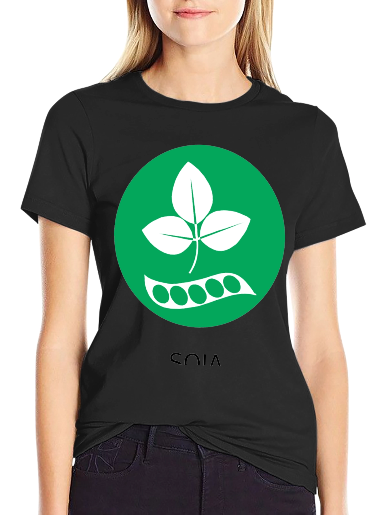 Soya T-Shirt: Green Circle Design