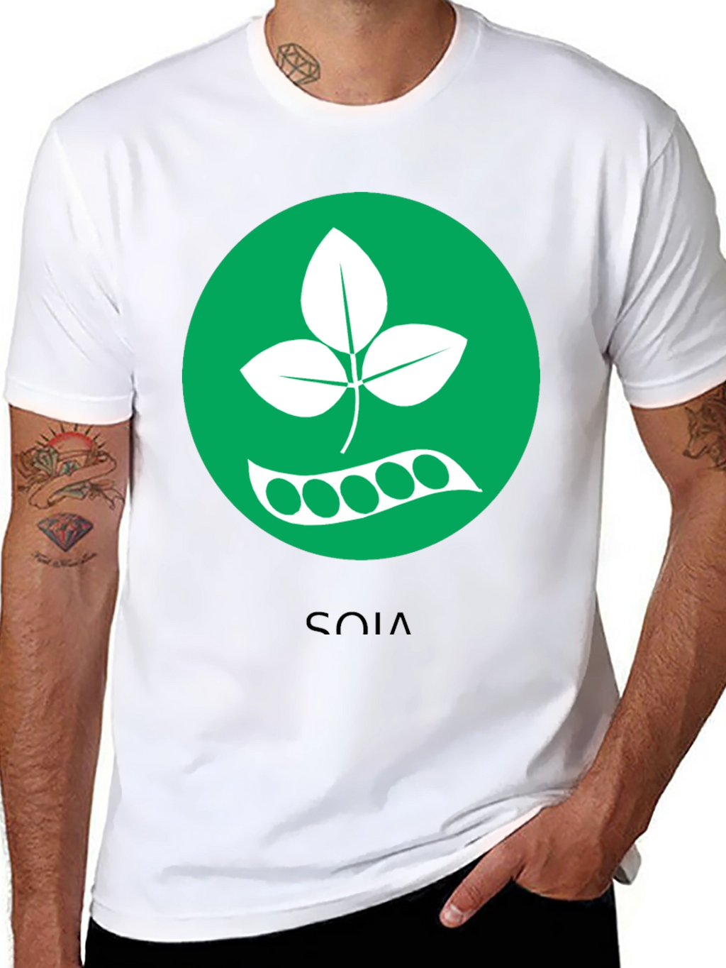 Soya T-Shirt: Green Circle Design