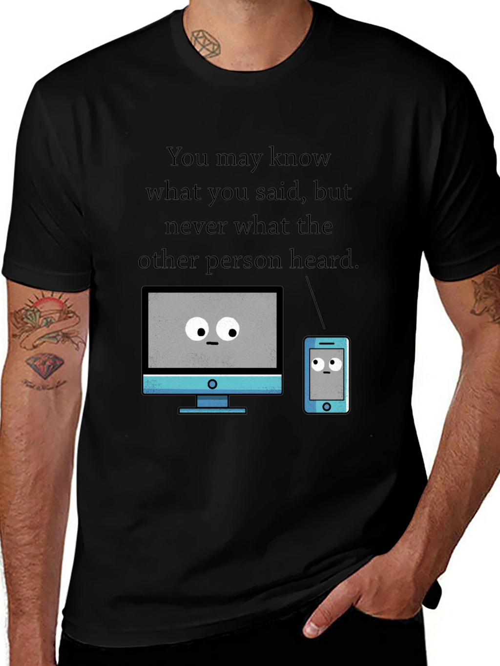 Funny Tech T-Shirt - Heard vs. Said