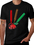 Crayon Scribble Graphic Tee - Black Cotton T-Shirt