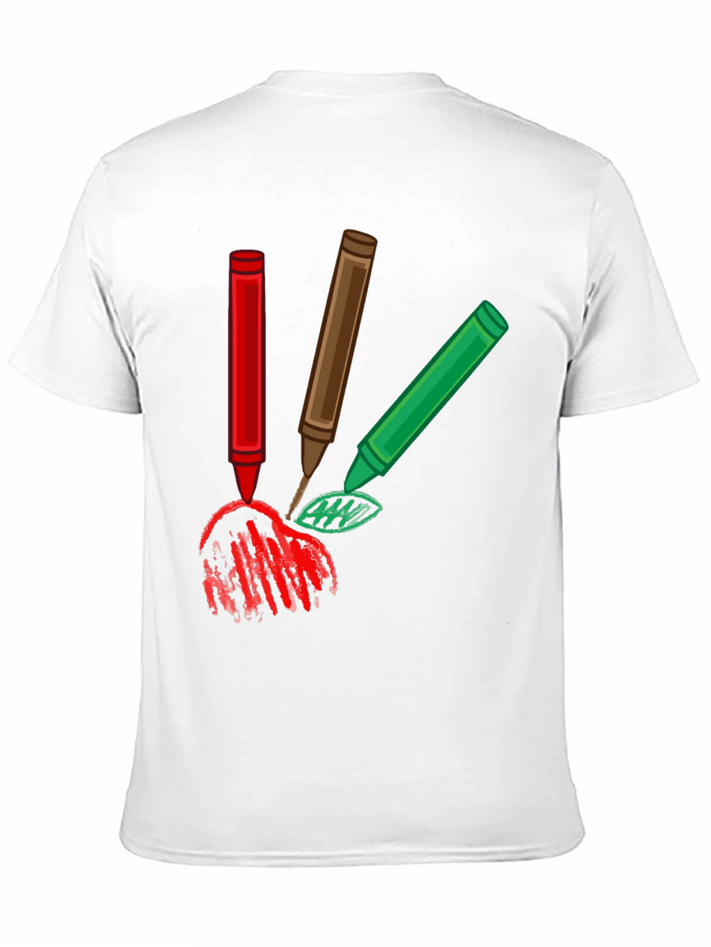 Crayon Scribble Graphic Tee - Black Cotton T-Shirt