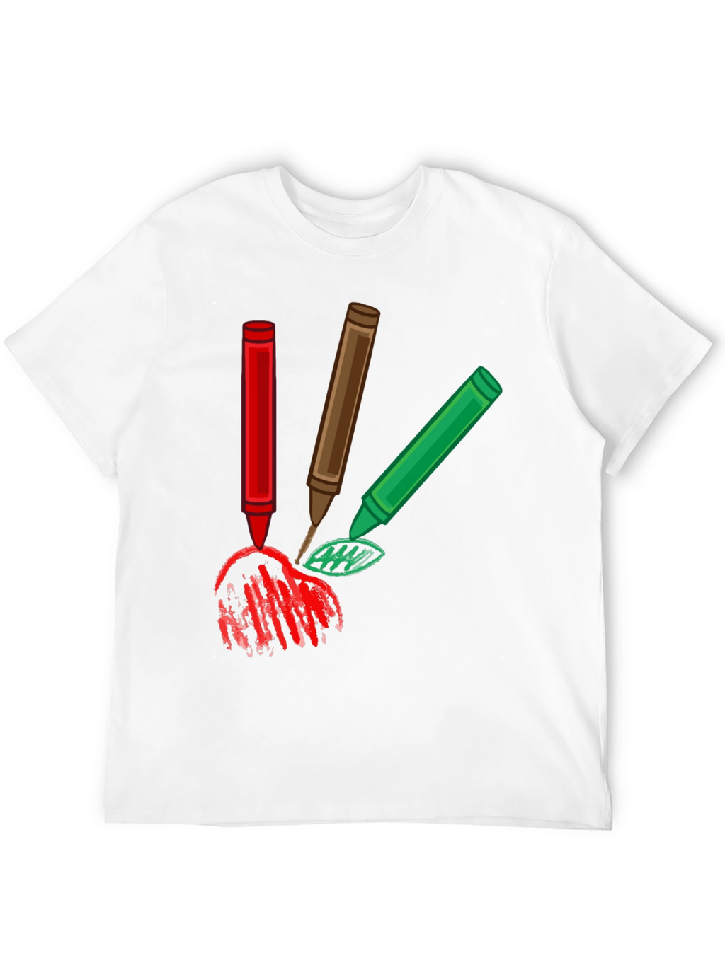 Crayon Scribble Graphic Tee - Black Cotton T-Shirt