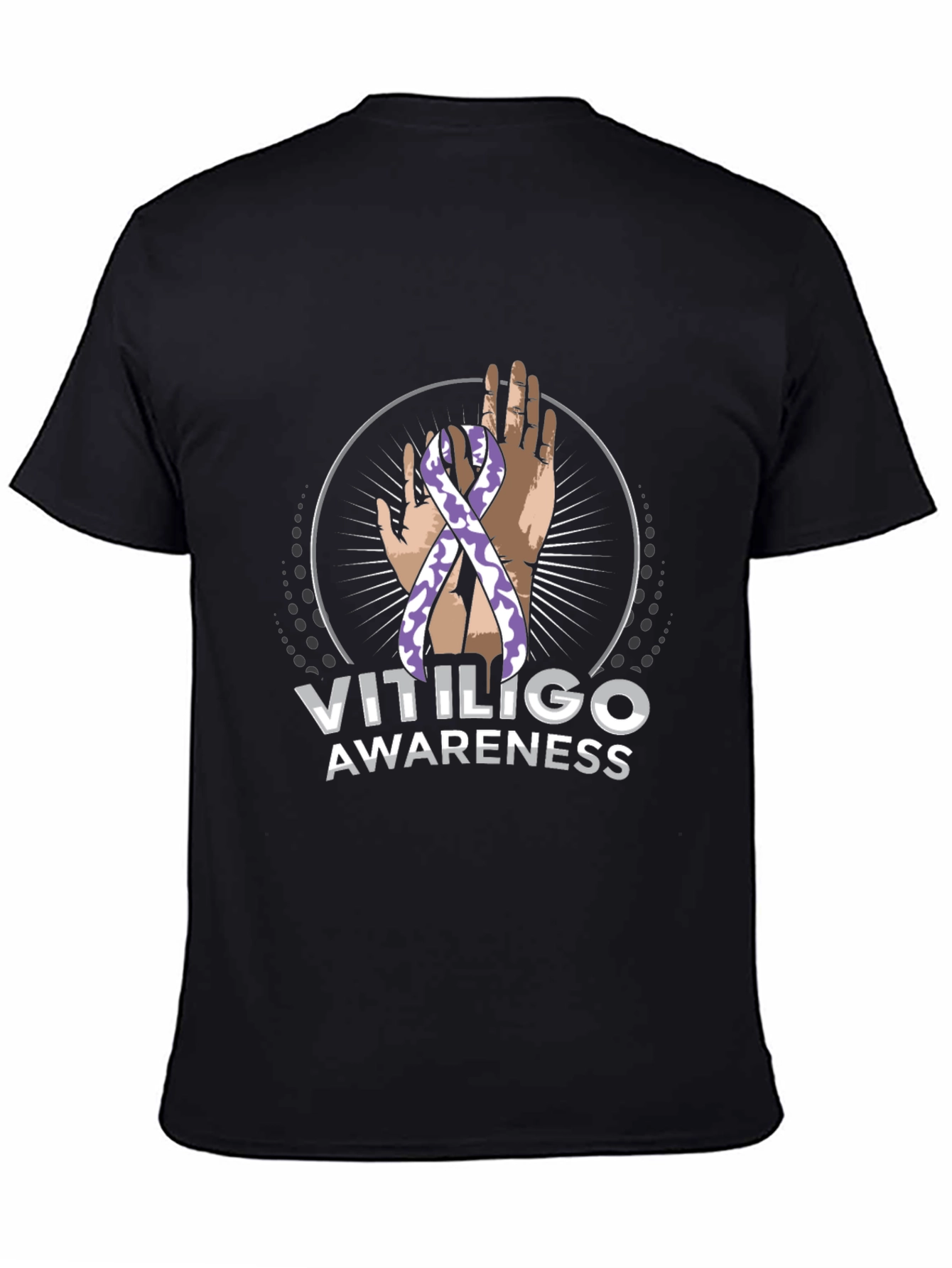 Vitiligo Awareness T-Shirt - Black