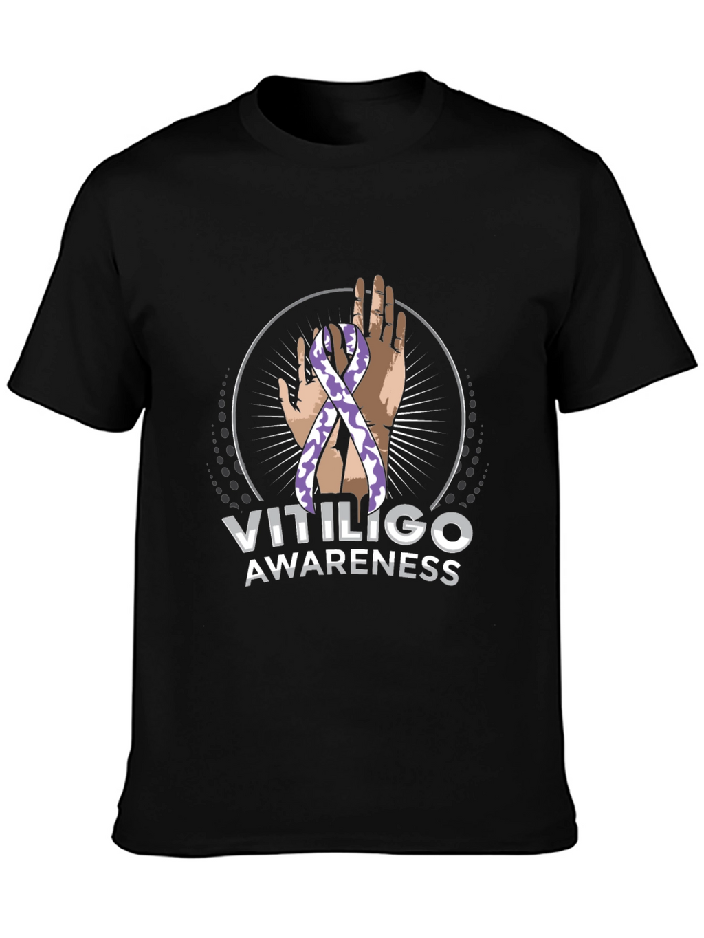 Vitiligo Awareness T-Shirt - Black