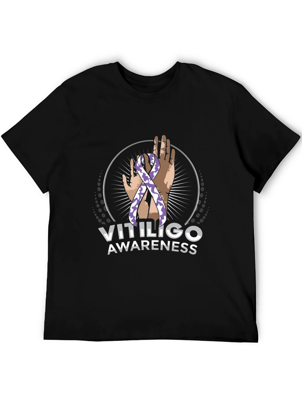 Vitiligo Awareness T-Shirt - Black
