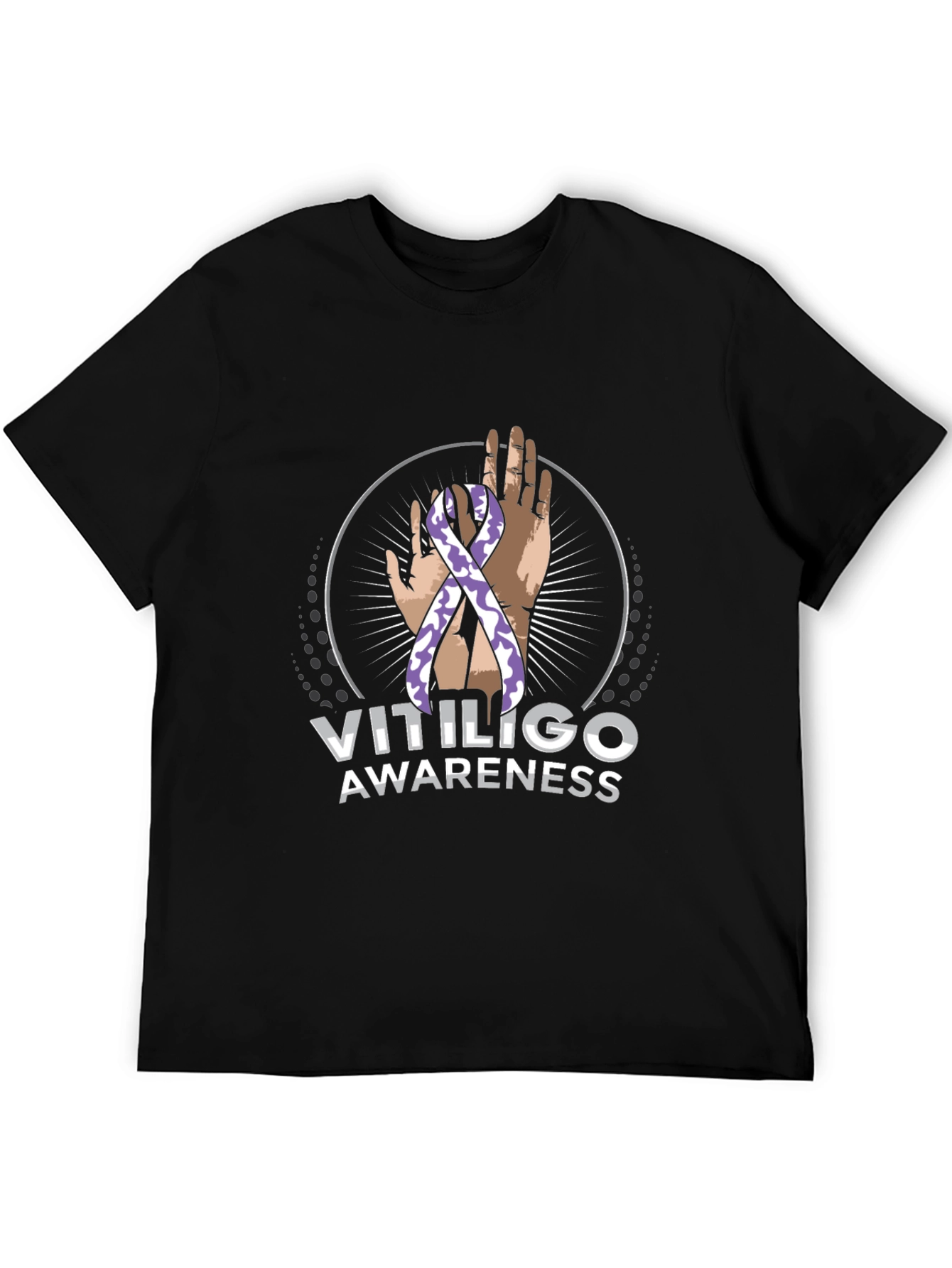 Vitiligo Awareness T-Shirt - Black