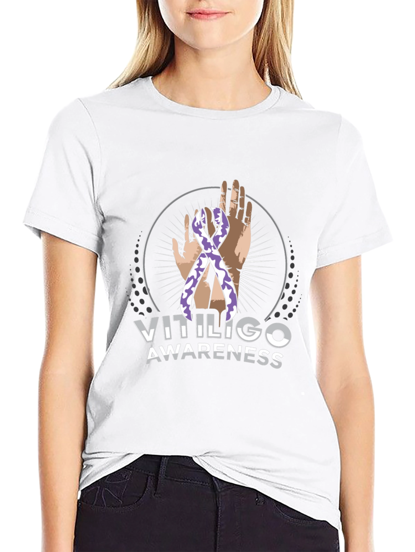Vitiligo Awareness T-Shirt - Black