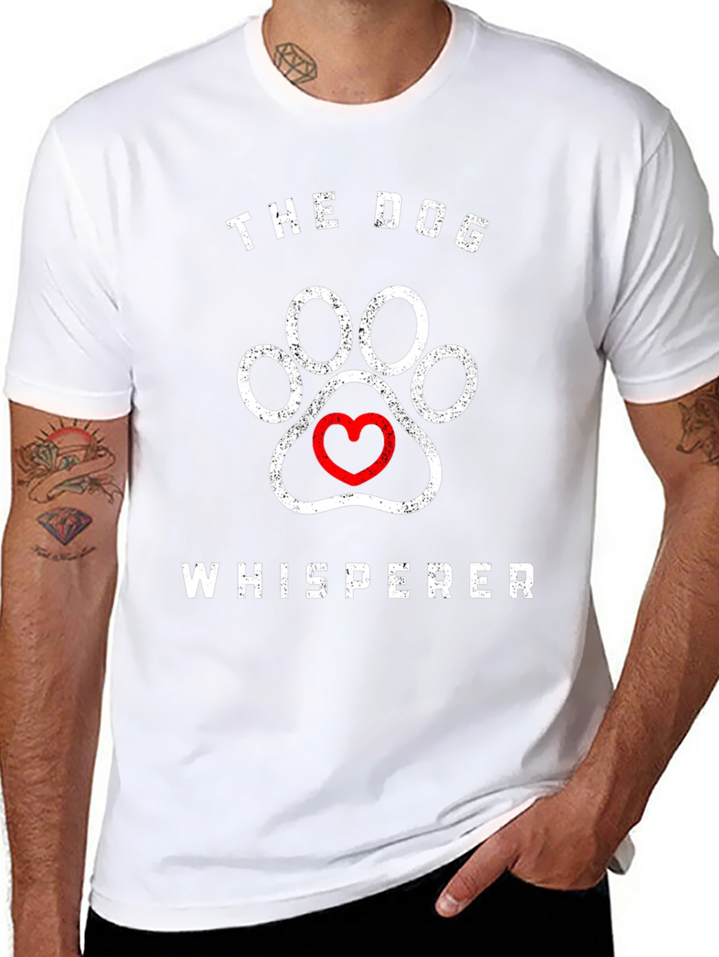 The Dog Whisperer Paw Print Graphic Tee