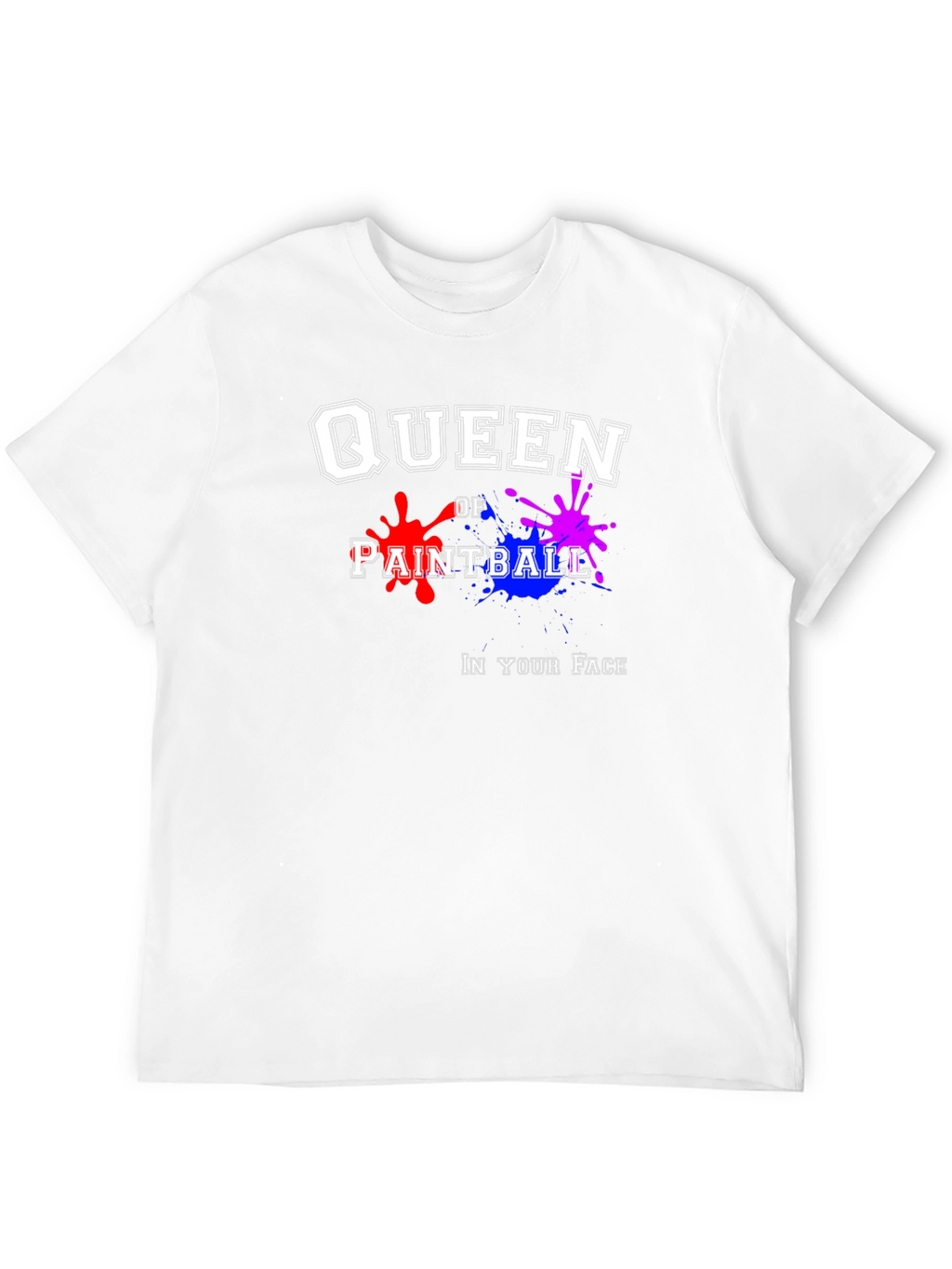 Queen of Paintball Black Graphic T-Shirt