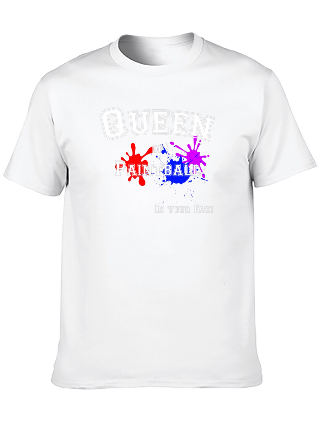 Queen of Paintball Black Graphic T-Shirt