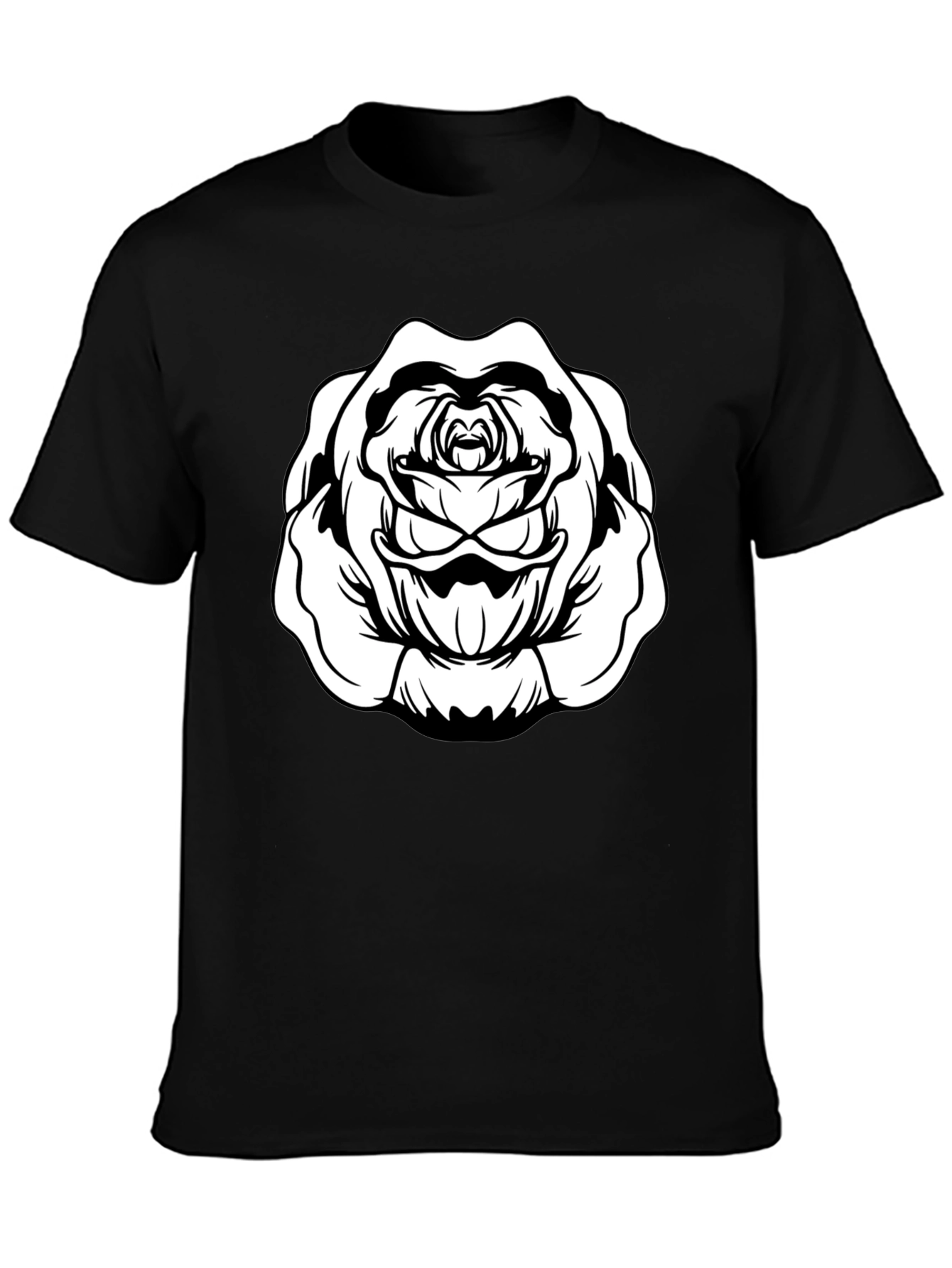Black Rose Graphic Tee - Mens Casual T-Shirt