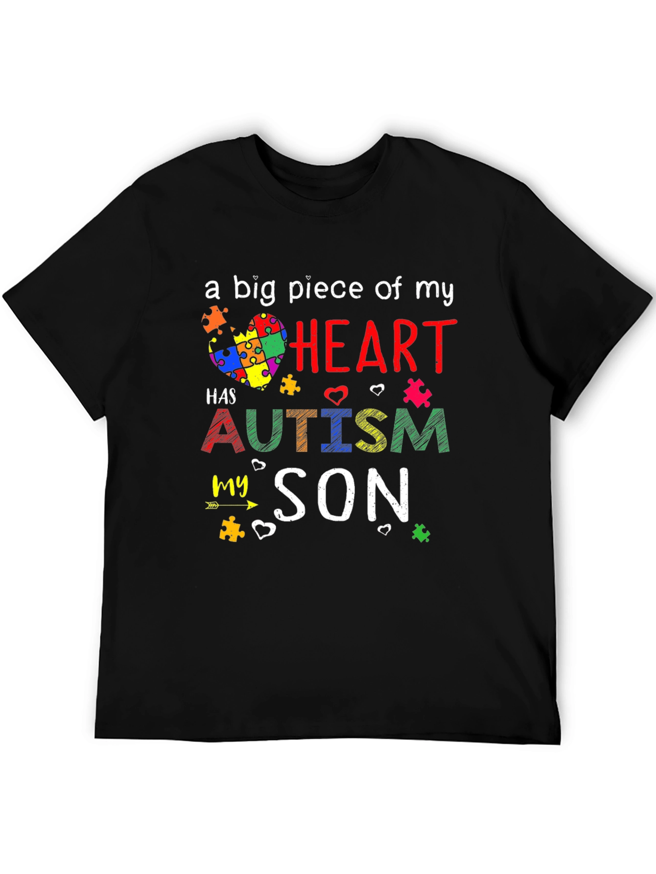 Autism Awareness T-Shirt - A Big Piece of My Heart Son