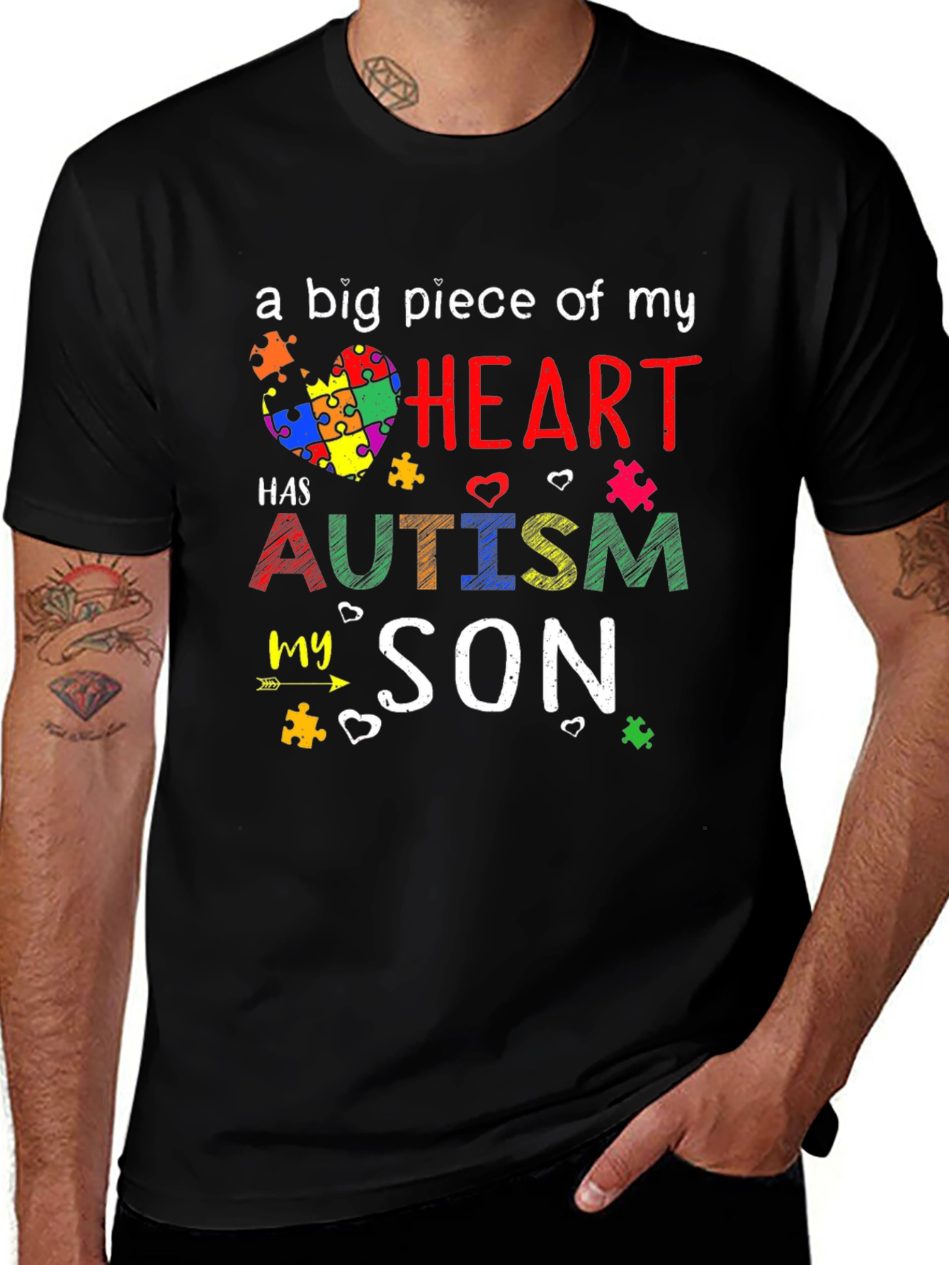 Autism Awareness T-Shirt - A Big Piece of My Heart Son