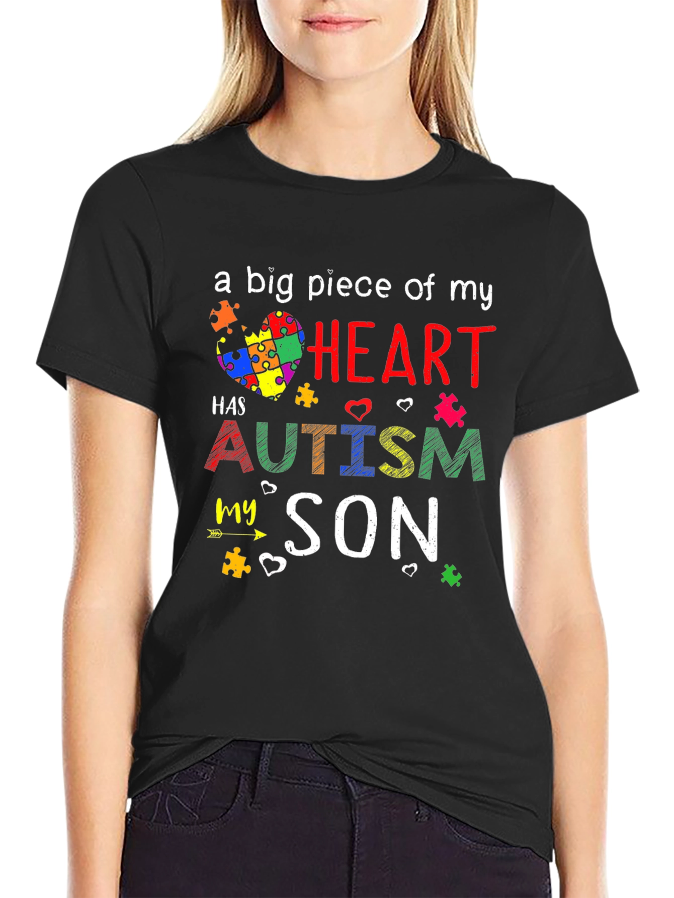Autism Awareness T-Shirt - A Big Piece of My Heart Son