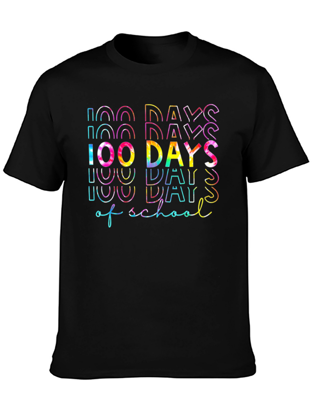 100 Days of School Tie Dye Graphic Tee