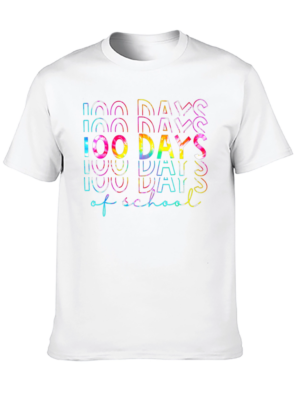 100 Days of School Tie Dye Graphic Tee