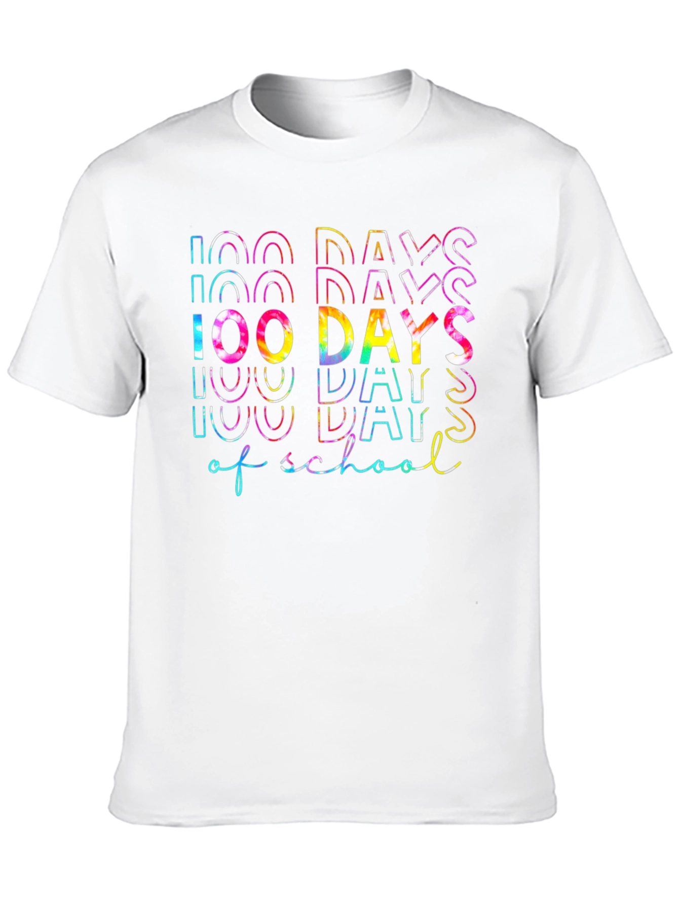 100 Days of School Tie Dye Graphic Tee