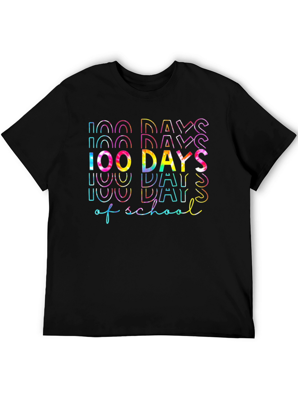 100 Days of School Tie Dye Graphic Tee