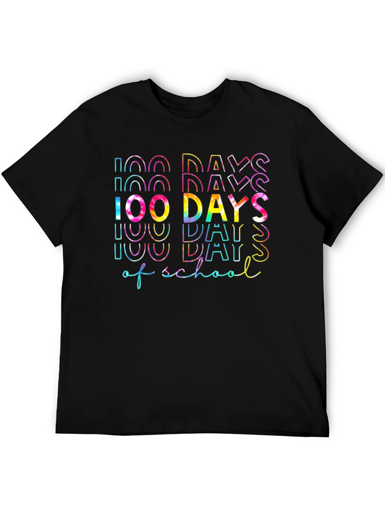 100 Days of School Tie Dye Graphic Tee