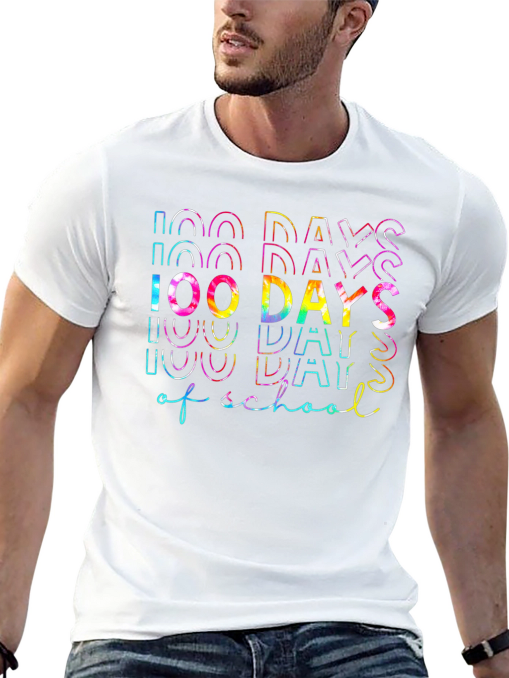 100 Days of School Tie Dye Graphic Tee