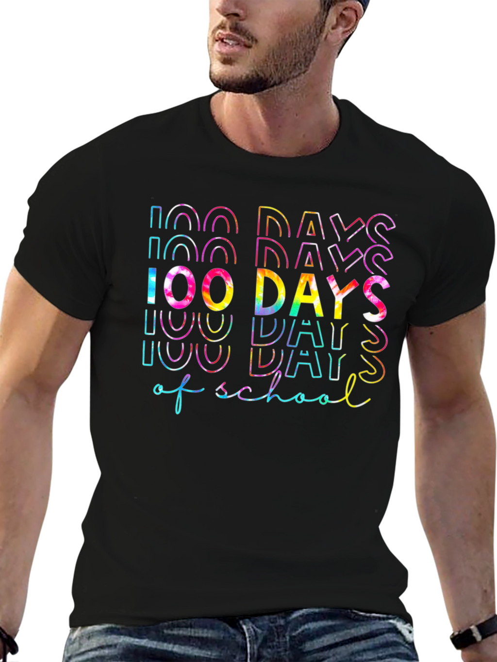 100 Days of School Tie Dye Graphic Tee