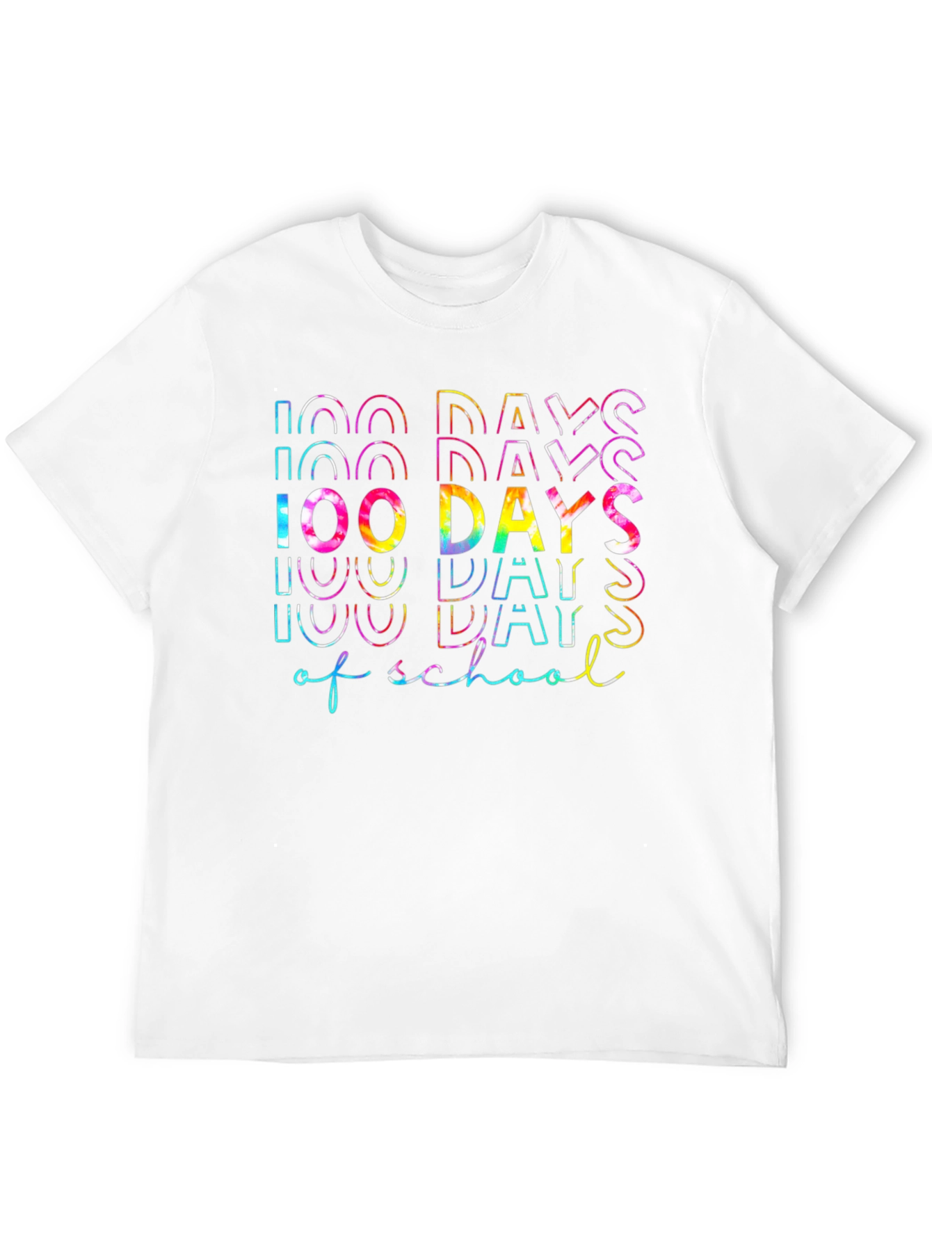 100 Days of School Tie Dye Graphic Tee