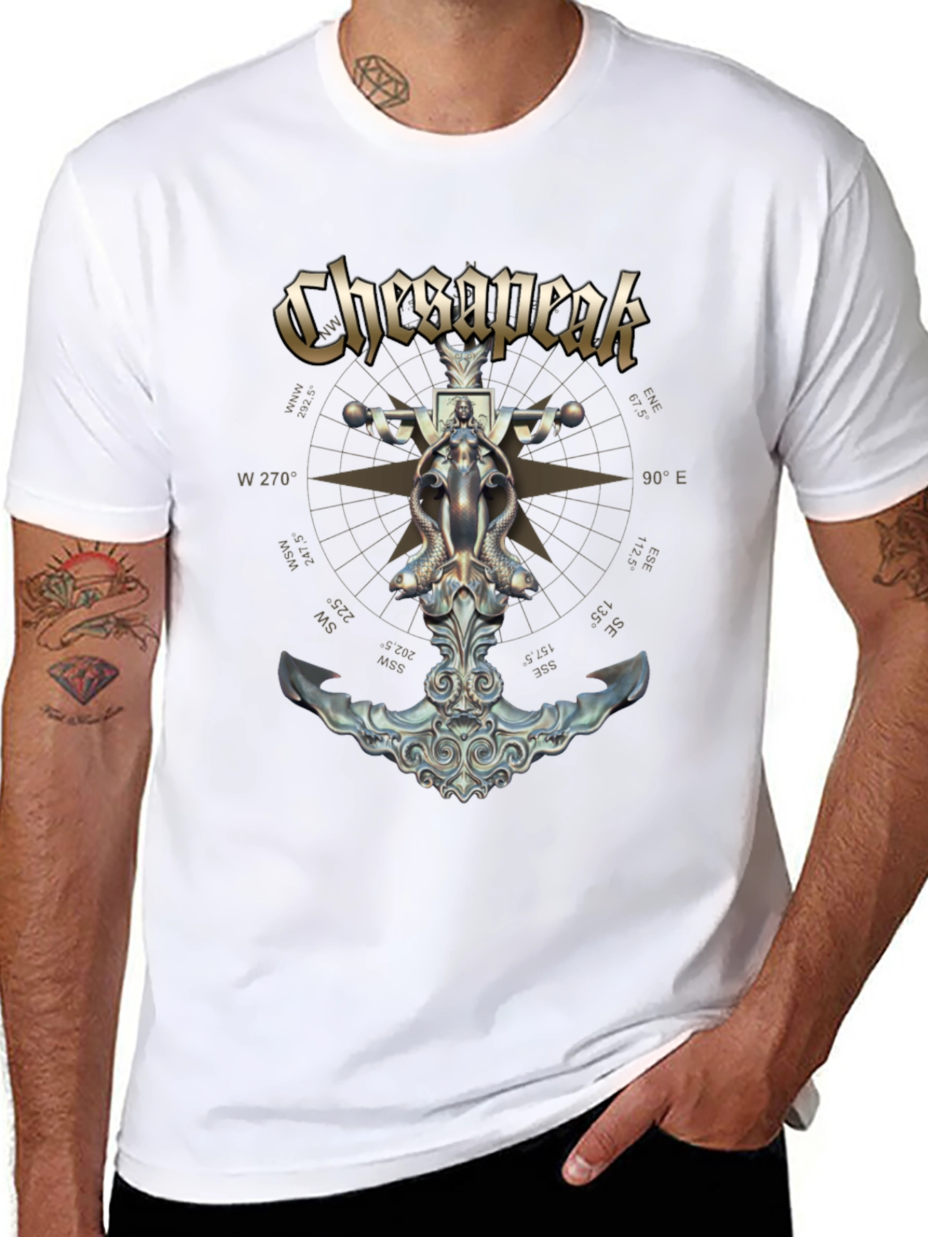 Chesapeake Compass & Anchor Graphic T-Shirt
