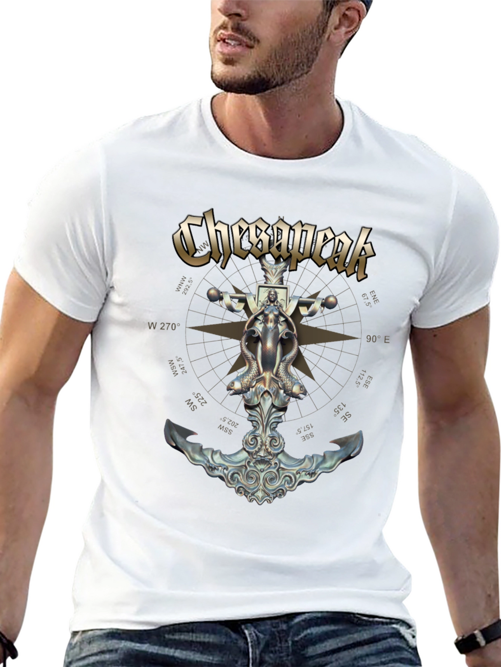 Chesapeake Compass & Anchor Graphic T-Shirt